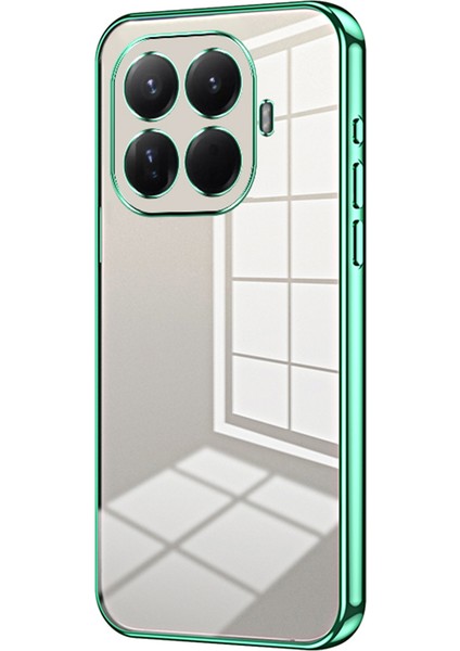 Xiaomi 15T Pro Kılıf Galvaniz Çerçeve Yumuşak Tpu Telefon Kılıfı - Yeşil (Yurt Dışından)