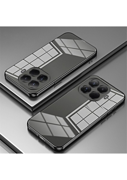 Xiaomi 15T Pro Kılıf Galvaniz Çerçeve Yumuşak Tpu Telefon Kılıfı - Siyah (Yurt Dışından) indirimleri