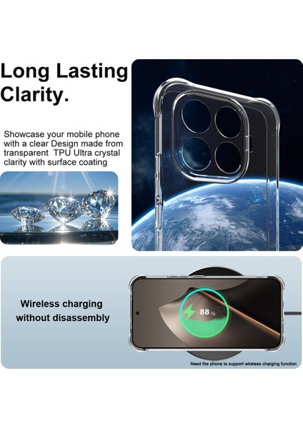 Imak Xiaomi 15T Pro Kılıfı Tpu Telefon Kılıfı Hava Yastığı Darbeye Dalı Koruma - Şeffaf (Yurt Dışından) indirimleri