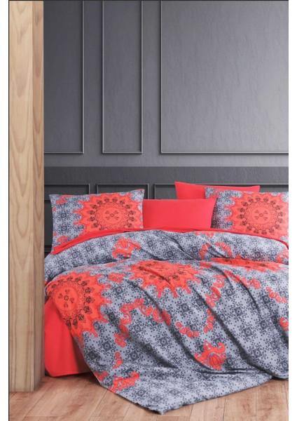 Çift Kişilik Nevresim Takımı Pamuklu Asil Kırmızı fiyatları