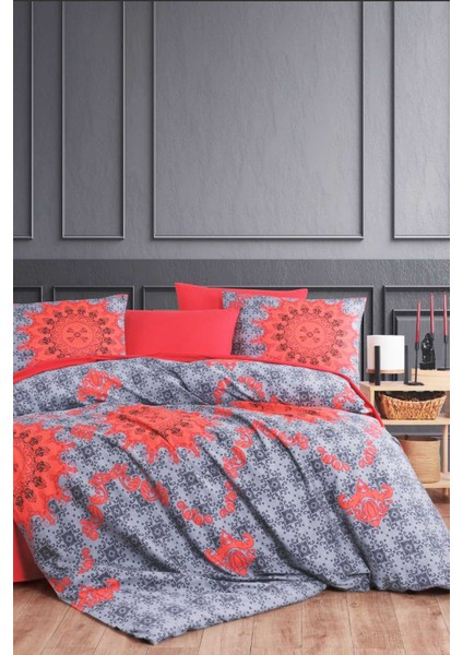 Çift Kişilik Nevresim Takımı Pamuklu Asil Kırmızı modelleri