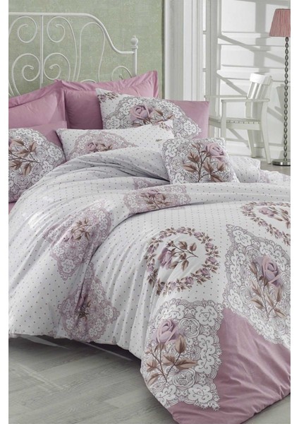 Çift Kişilik Ranforce Nevresim Takımı &AMP;#37;100 Pamuklu Şimal Pembe fiyatları