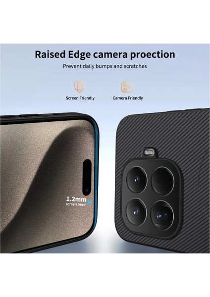 Xiaomi 15T Pro Kılıfı Için Magsafe Wanlonfeng Tq Serisi Karbon Fiber Dokulu Pc Tpu Telefon Kılıfı - Siyah (Yurt Dışından) modelleri