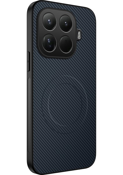 Xiaomi 15T Pro Kılıfı Için Magsafe Wanlonfeng Tq Serisi Karbon Fiber Dokulu Pc Tpu Telefon Kılıfı ile Uyumlu - Sapphire (Yurt Dışından)