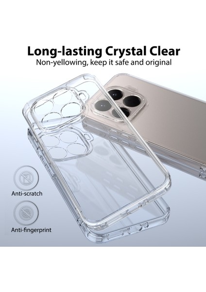 Xiaomi 15T Pro Şeffaf Telefon Kılıfı Tpu+Akrilik Darbeye Dalı Telefon Arka Kapağı - Şeffaf (Yurt Dışından) modelleri