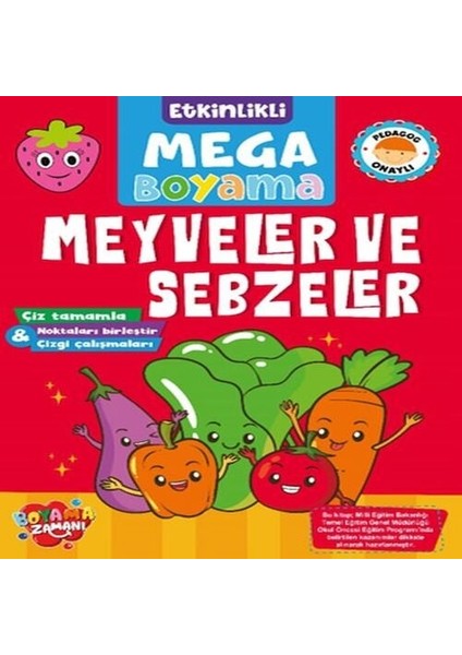 Etkinlikli Mega Boyama - Meyveler ve Sebzeler