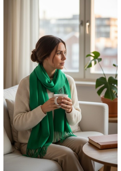 Kadın Kışlık Kaşmir Dokulu Şal Yumuşak ve Sıcak Atkı Modeli - Anne Şalı Örme fırsatları