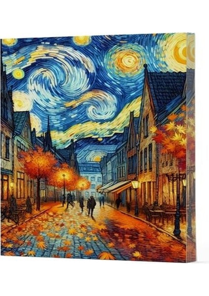 Van Gogh 3 - Sokak Çizgili Yan Boyamalı Defter