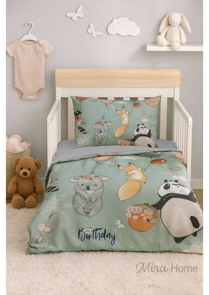 Yenidoğan Kız / Erkek Unisex Bebek Nevresim Takımı &AMP;#37;100 Pamuklu Sevimli Hayvanlar