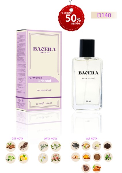 Bacera D140 Oriental Kadın Parfüm 50 ml