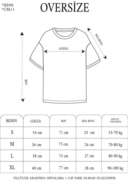 Unisex Bisiklet Yaka Baskılı Oversize T-Shirt - Kırmızı -Vlmr fiyatları