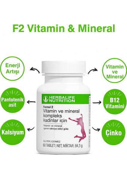 Herbalıfe Formül 2 Vitamin ve Mineral Kompleks Kadınlar Için fiyatları
