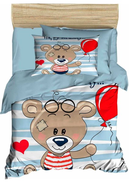 Yenidoğan Erkek Bebek Nevresim Takımı &AMP;#37;100 Pamuklu Bear Baloon fiyatları