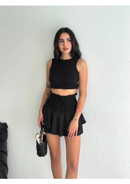 Ayrobin Şortlu Etek - Siyah -Vlmr fırsatları