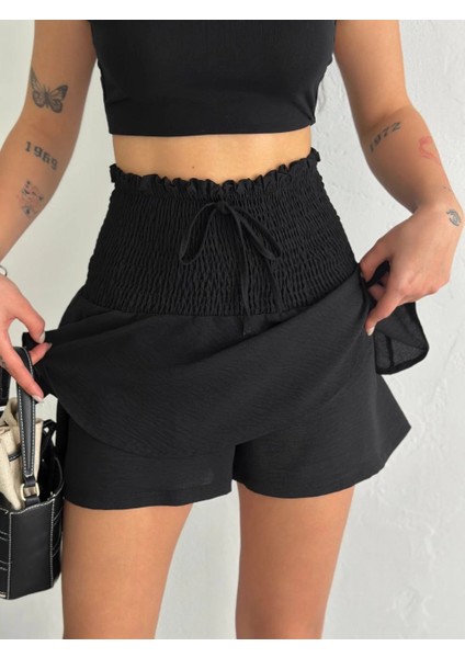 Ayrobin Şortlu Etek - Siyah -Vlmr indirimleri