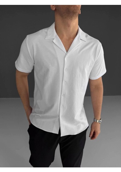Iki Iplik Kumaş Gömlek - Beyaz -Vlmr