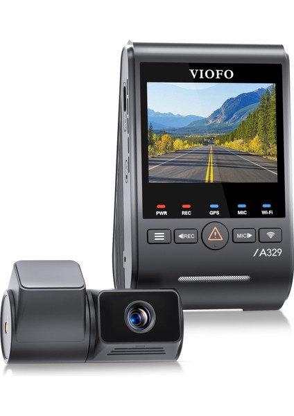 A329T 2 Kameralı Ön+Arka 4K 60FPS+2K Wi-Fi 6 Hdr Sony Starvıs 2 Sensör Gps'li SSD Destekli Araç Kamerası indirimleri