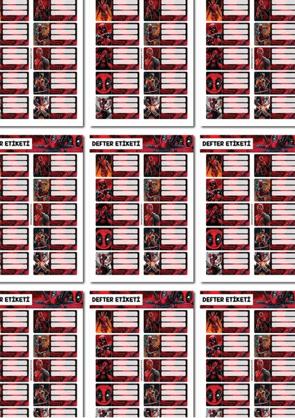 Deadpool Defter Etiketi – 10 Adet Marvel Çıkartma Sticker Seti fiyatları