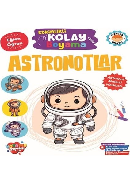 Etkinlikli Kolay Boyama -Astronotlar