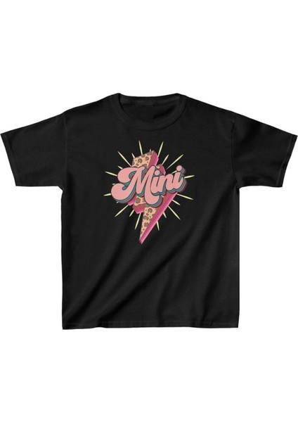 Unisex Çocuk Baskılı T-Shirt - Siyah -Vlmr