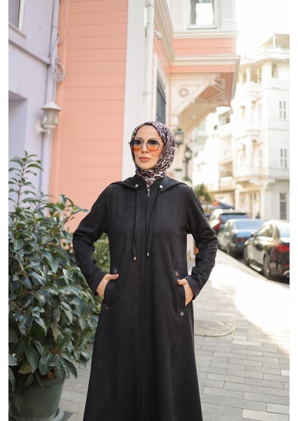 Melina Süet Kapüşonlu Kap – 422158