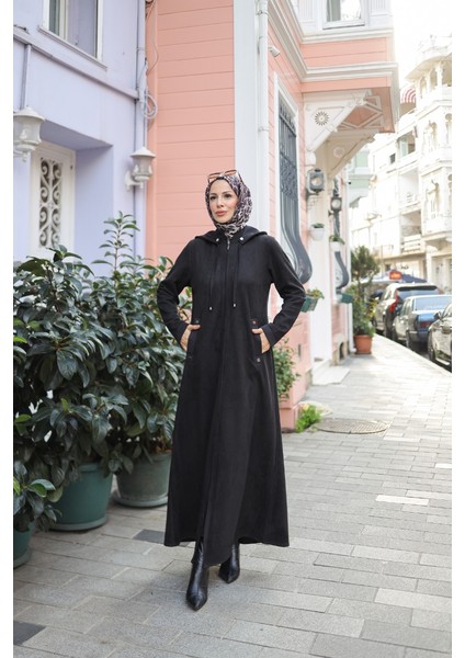 Melina Süet Kapüşonlu Kap – 422158