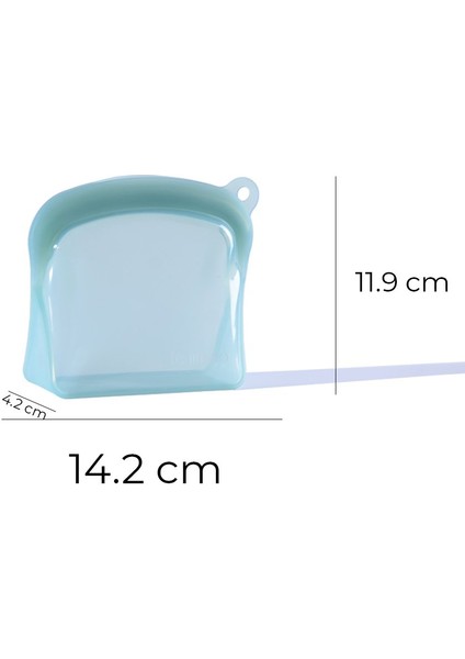 Sheer Hava Sızdırmaz Kilitli Silikon Saklama Torbası 300 ml | Mavi indirimleri