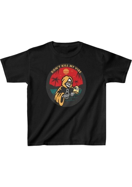 Çocuk Unisex Baskılı T-Shirt - Siyah -Vlmr fiyatları