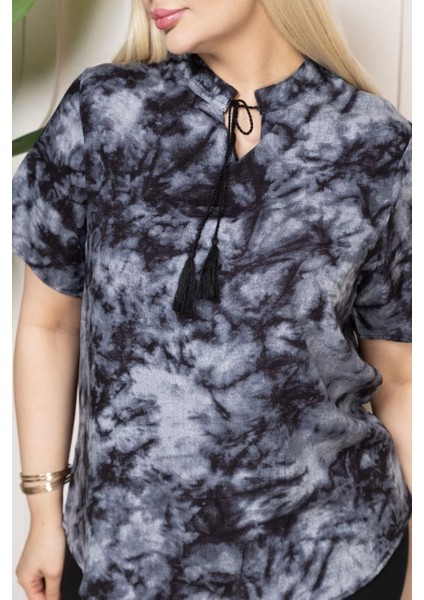 Bebe Yaka Püskül Detaylı Bluz- Desenli -Vlmr fırsatları