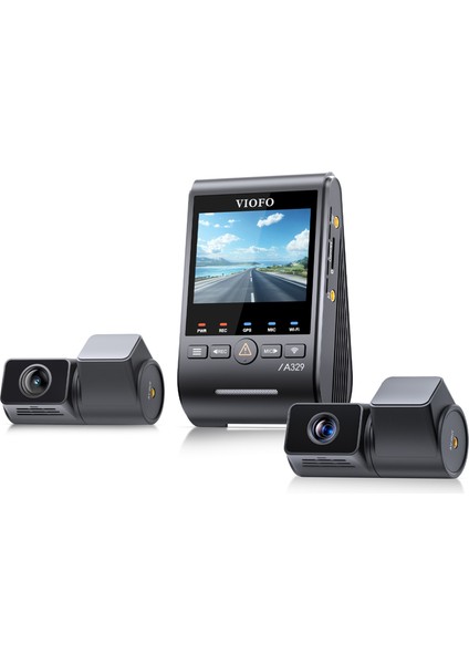 A329T 3 Kameralı Ön+Telefoto+Arka 4K+2K+2K Wi-Fi 6 HDR Sony STARVIS 2 Sensör GPS'li SSD Destekli Araç Kamerası fırsatları