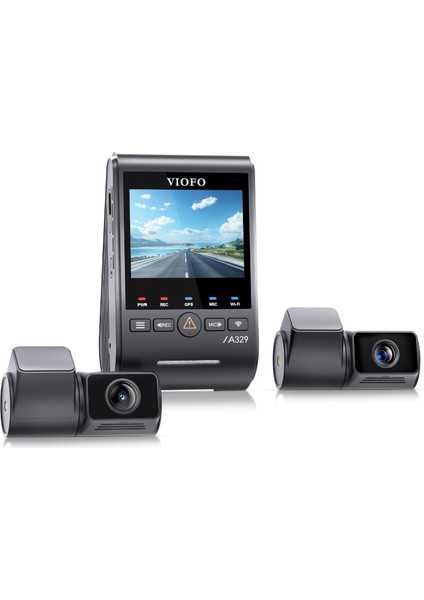 A329T 3 Kameralı Ön+Telefoto+Arka 4K+2K+2K Wi-Fi 6 HDR Sony STARVIS 2 Sensör GPS'li SSD Destekli Araç Kamerası indirimleri