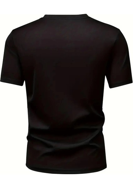 20/1 Penye Compack Baskılı Oversize Bisiklet Yaka Kısa Kol T-Shirt - Siyah -Vlmr fiyatları