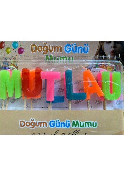 Mum Mutlu Yıllar Rengarenk Kürdanlı Pasta Mumu fiyatları