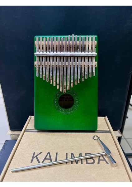 Yeşil Renk 17 Tuşlu Kalimba Kod 3692
