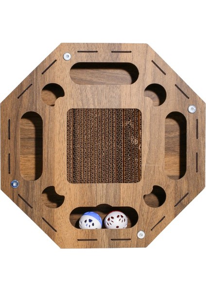 Karton Tırmalamalı Kedi Oyuncağı Sekizgen 33-33-6cm