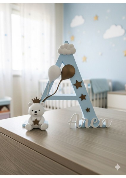 Kişiye Özel Isimli 3D Harf Dekoru Bebek Çocuk Odası Kapı/duvar Süsü - Doğum Hediyesi Isimlik