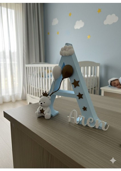Kişiye Özel Isimli 3D Harf Dekoru Bebek Çocuk Odası Kapı/duvar Süsü - Doğum Hediyesi Isimlik modelleri