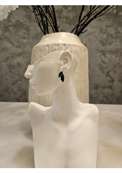 14K Altın Kaplama Yaprak Küpe modelleri