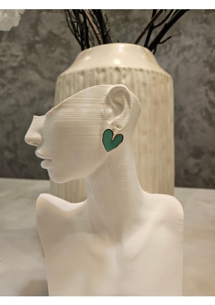 1 Çift Kalpli Küpe-18K Altın Kaplama