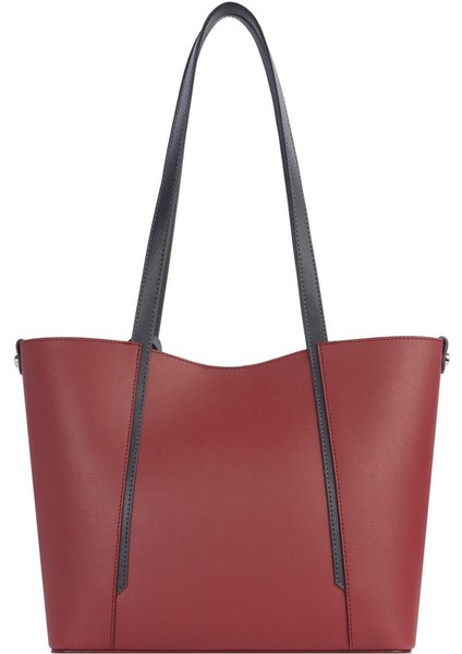 Kartlık Charm Detaylı Kadın El – Omuz Çantası - 7604 - Bordo/lacivert fırsatları