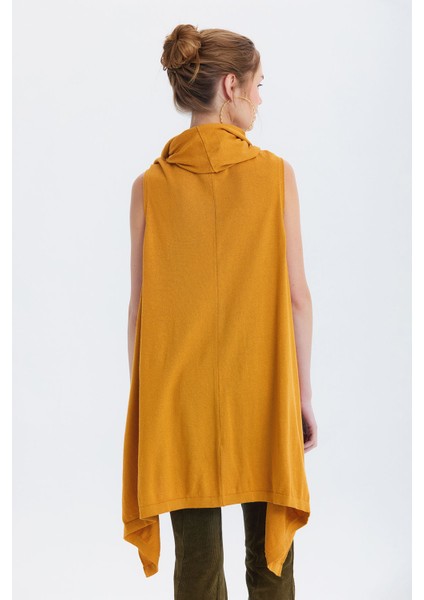 Dökümlü Salaş Triko Yelek Hardal indirimleri