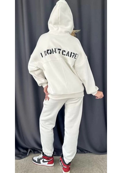 Nakış Işlemeli Üç Iplik Sweat Takım- Beyaz -Vlmr indirimleri