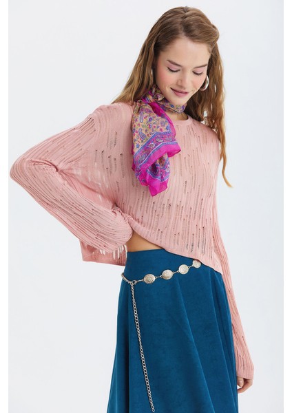 Bohem Çiçek Figürlü Zincir Kemer Gümüş modelleri