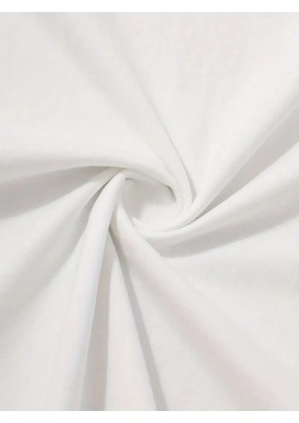 20/1 Penye Compack Sarj %1 Baskılı Oversize Bisiklet Yaka Kısa Kol Yazlık T-Shirt - Beyaz -Vlmr fırsatları