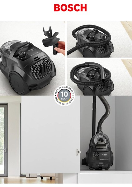 550W Hepa Filtreli 10 Yıl Motor Garantili Toz Torbasız Süpürge Serie 4 fiyatları