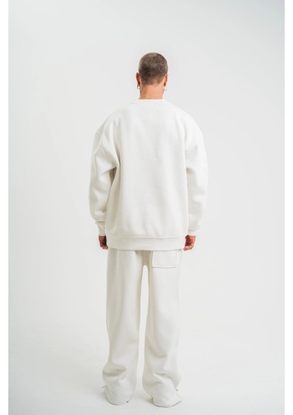 Uzun Kol Bisiklet Yaka Basic Sweatshirt - Beyaz -Vlmr fiyatları