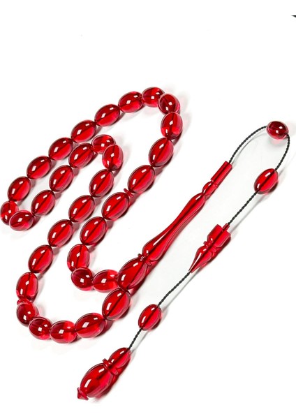 Üst Düzey Malzeme ve Işçilik Kırmızı Ateş Kehribar Tesbih