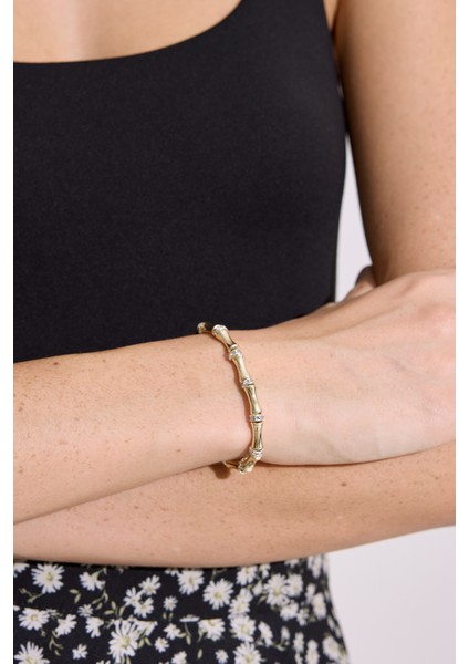 Zirkonyum Taşlı Sıralı Bileklik Gold