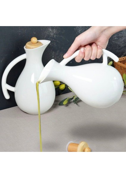 Fiona Bambu Kapaklı Porselen Yağlık 1000 ml modelleri