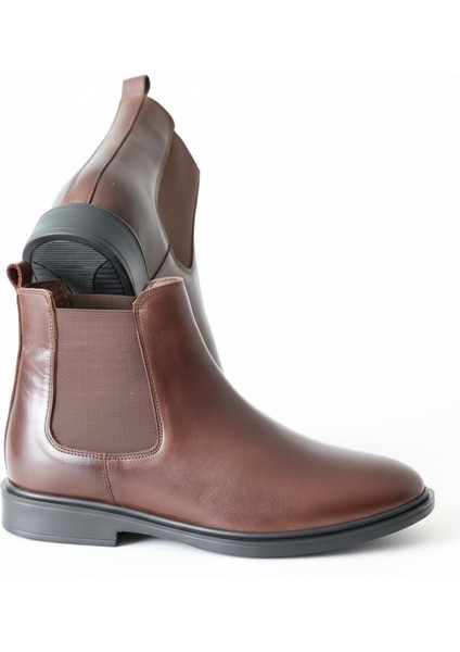 Vale Erkek Hakiki Deri El Yapımı 7 cm Boy Uzatan Chelsea Bot